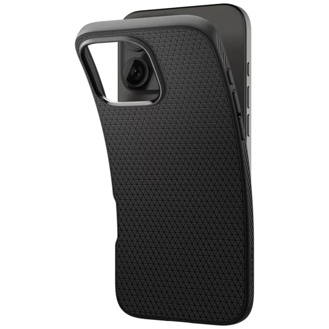 Чехол Spigen Liquid Air для iPhone 16 Pro Matte Black, Черный — фото 3