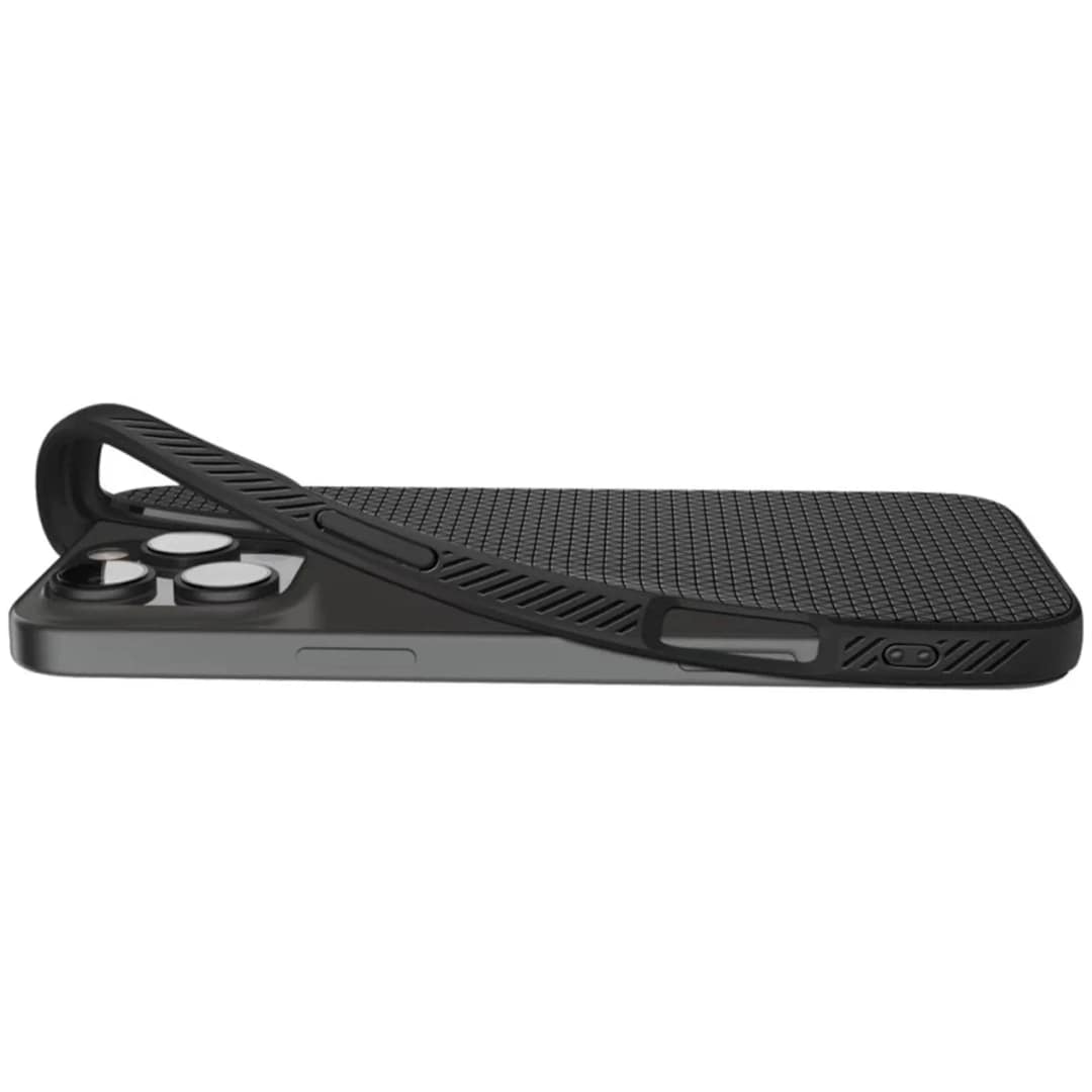 Чехол Spigen Liquid Air для iPhone 16 Pro Matte Black, Черный — фото 5