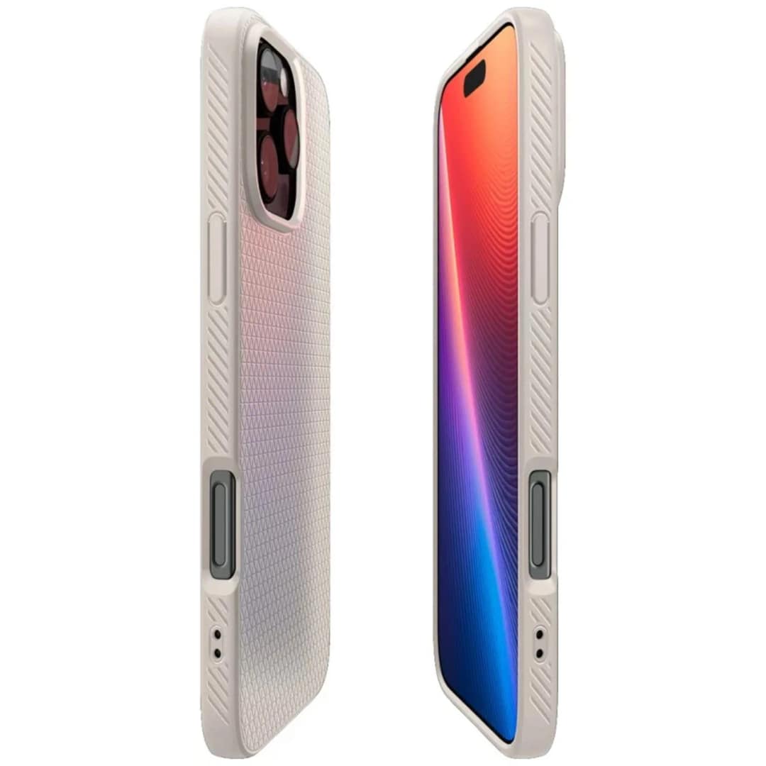 Чехол Spigen Liquid Air для iPhone 16 Pro Natural Titanium, Бежевый — фото 6