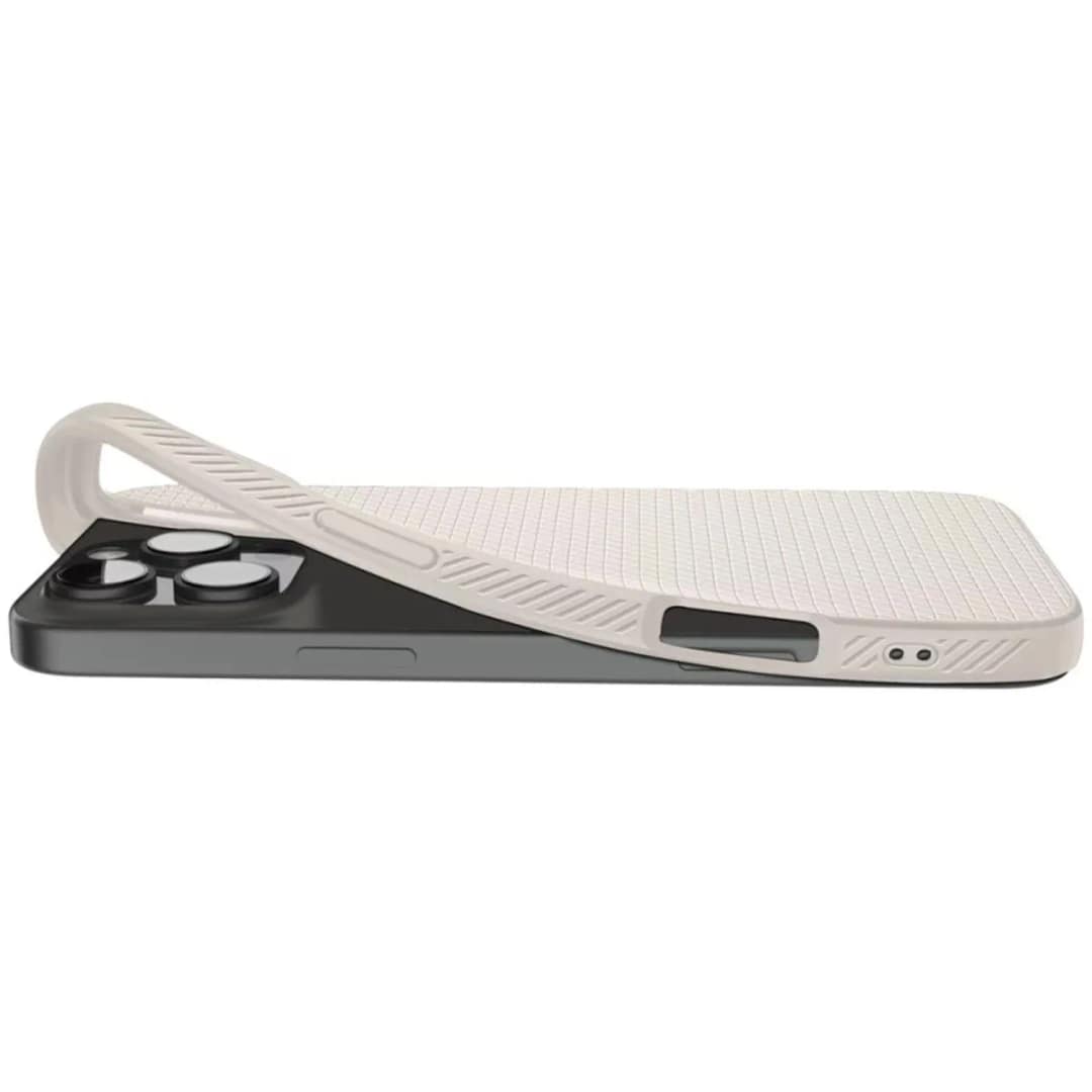 Чехол Spigen Liquid Air для iPhone 16 Pro Natural Titanium, Бежевый — фото 7