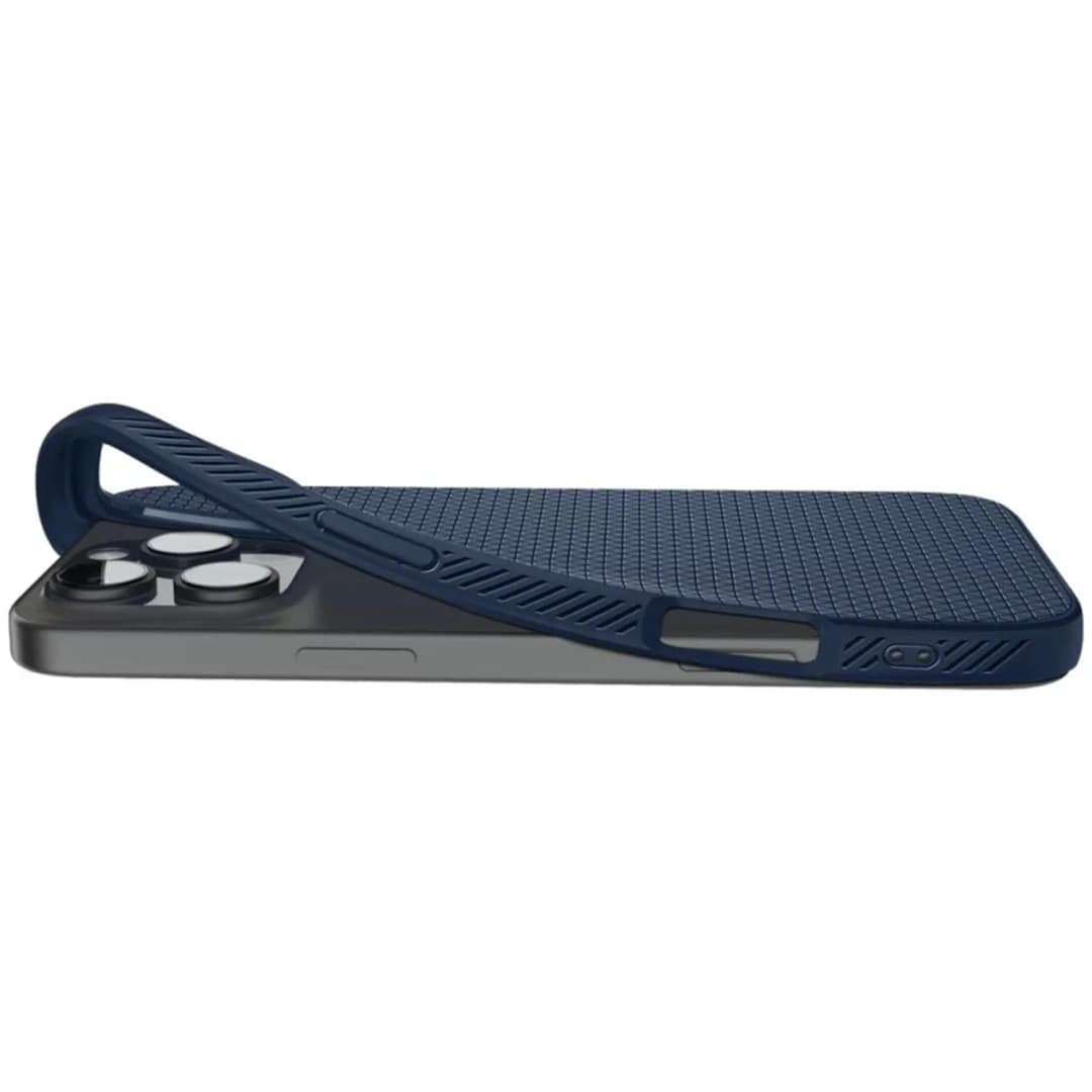 Чехол Spigen Liquid Air для iPhone 16 Pro Navy Blue, Синий — фото 7