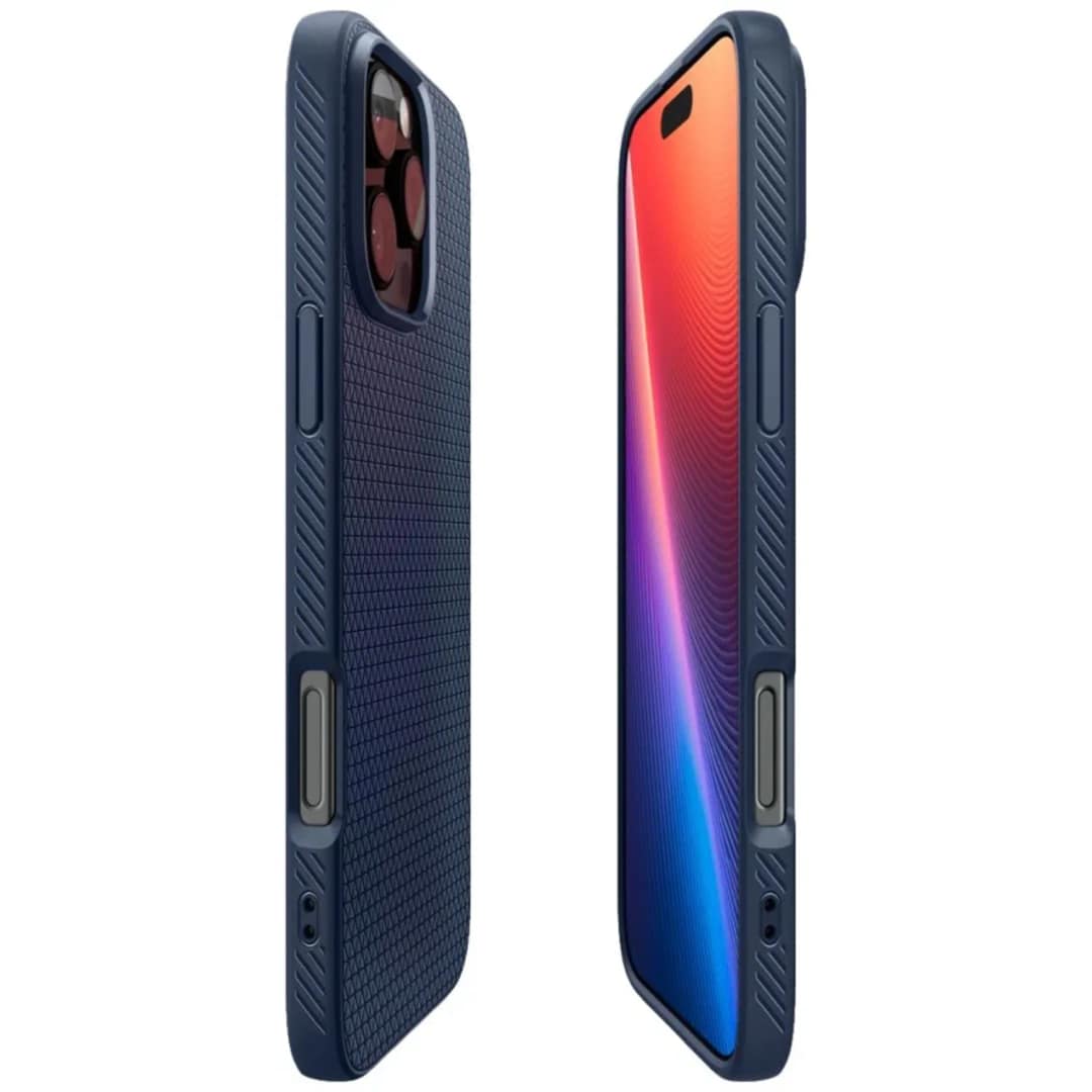 Чехол Spigen Liquid Air для iPhone 16 Pro Max Navy Blue, Синий — фото 4