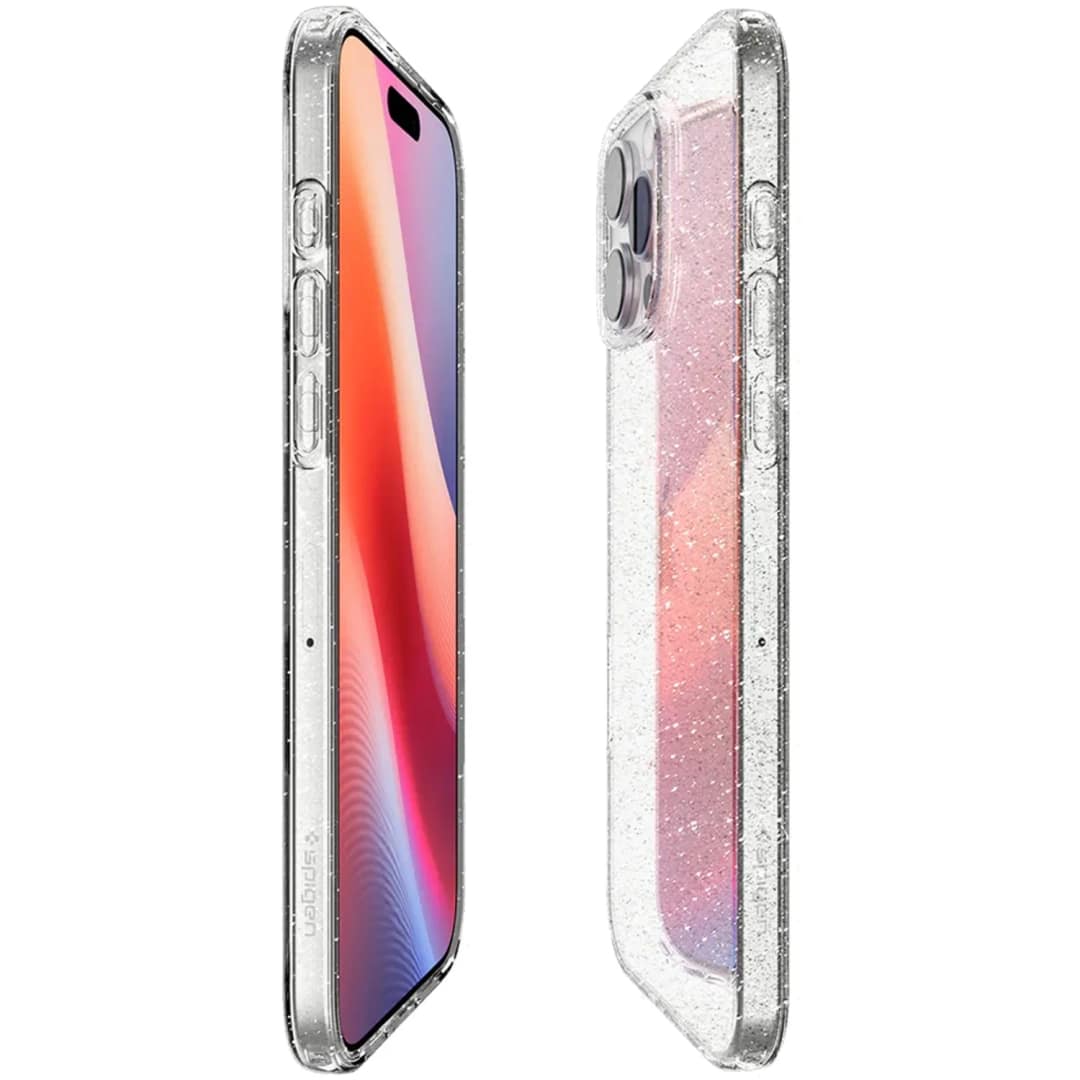 Чехол Spigen Liquid Crystal Glitter для iPhone 16 Pro Crystal Quartz, Прозрачный — фото 3