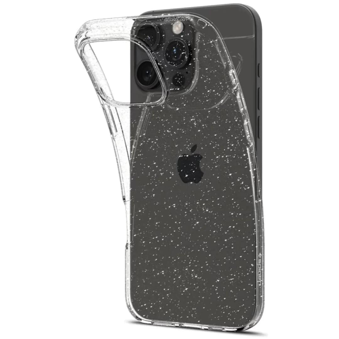 Чехол Spigen Liquid Crystal Glitter для iPhone 16 Pro Crystal Quartz, Прозрачный — фото 9