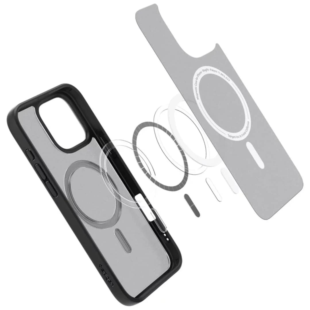 Чехол Spigen Ultra Hybrid MagSafe для iPhone 16 Pro Frost Black, Черный — фото 5