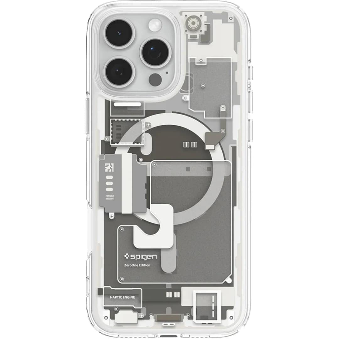 Чехол Spigen Ultra Hybrid MagSafe для iPhone 16 Pro Zero One Natural Titanium, Бежевый — фото 2