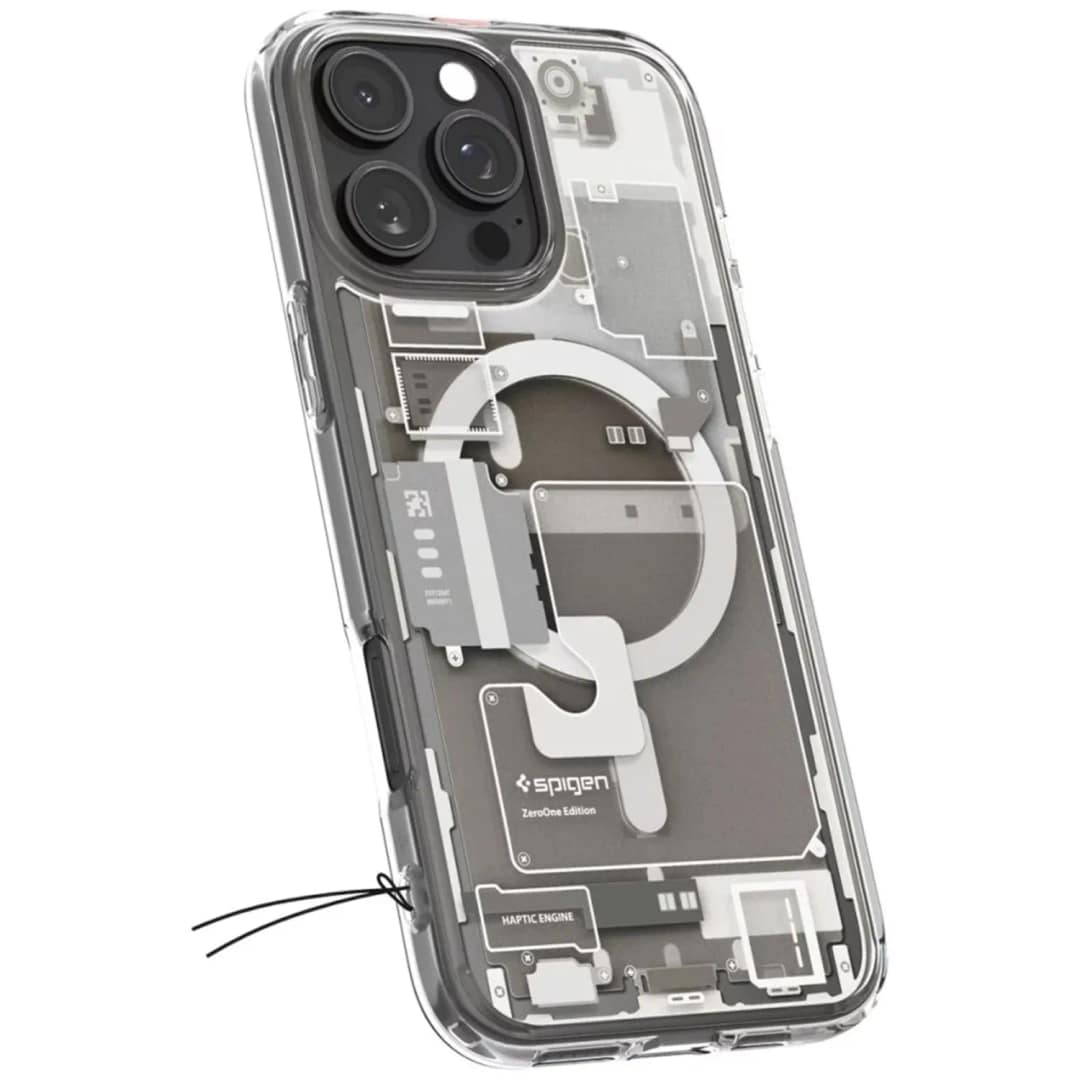 Чехол Spigen Ultra Hybrid MagSafe для iPhone 16 Pro Zero One Natural Titanium, Бежевый — фото 5