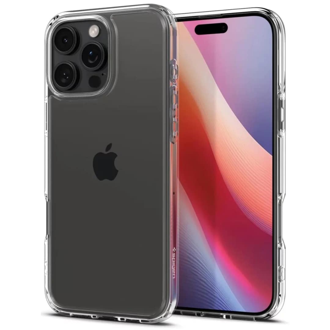 Чехол Spigen Ultra Hybrid для iPhone 16 Pro Crystal Clear, Прозрачный — фото 9