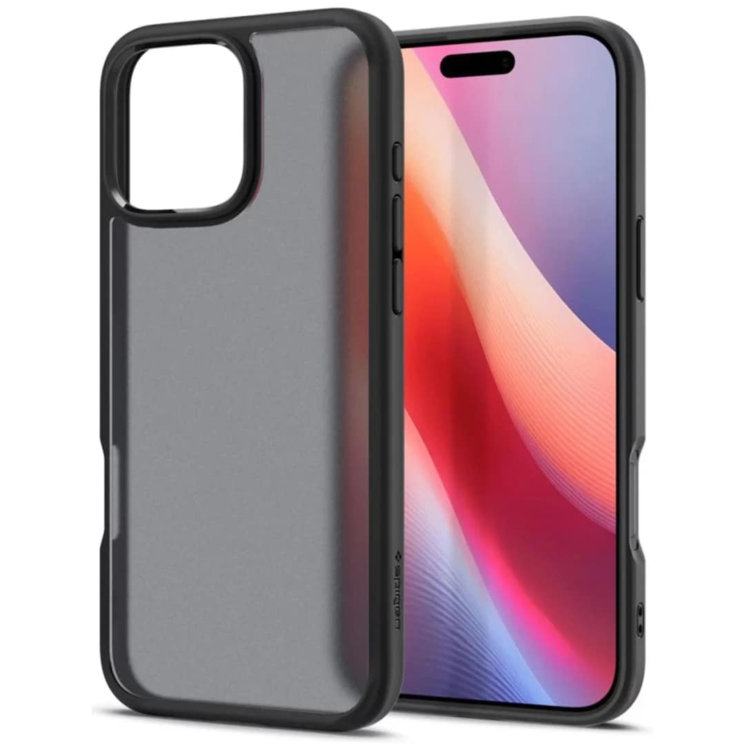 Чехол Spigen Ultra Hybrid для iPhone 16 Pro Frost Black, Прозрачный тёмный — фото 3