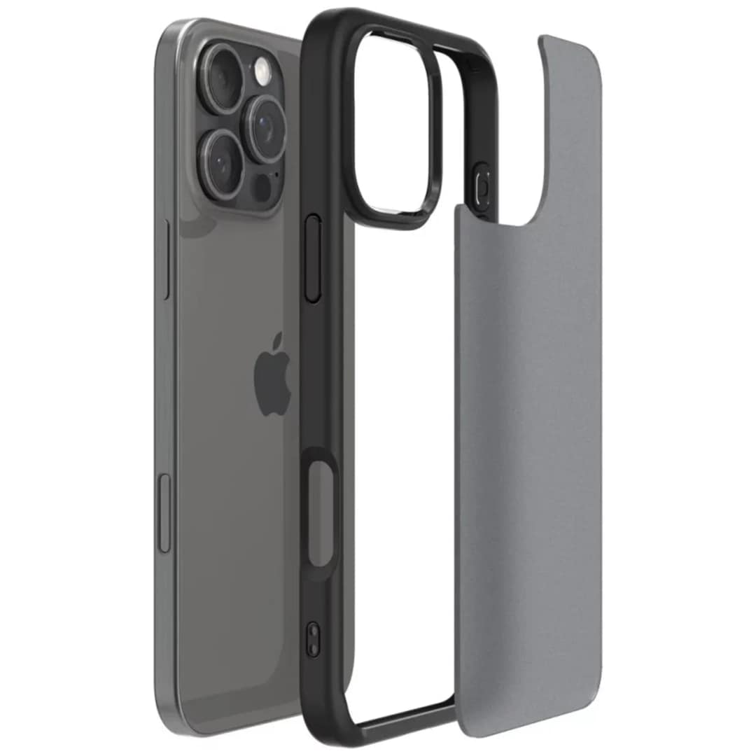 Чехол Spigen Ultra Hybrid для iPhone 16 Pro Frost Black, Прозрачный тёмный — фото 4