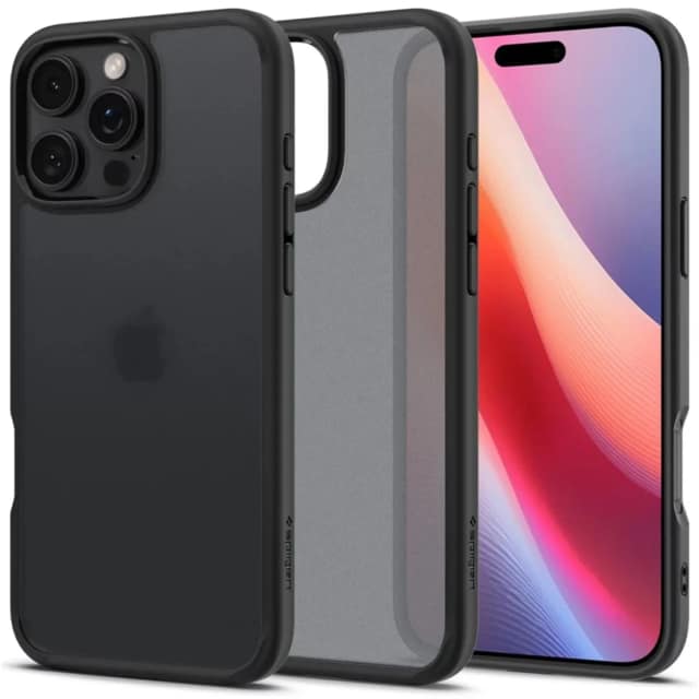 Чехол Spigen Ultra Hybrid для iPhone 16 Pro Max Frost Black, Прозрачный тёмный