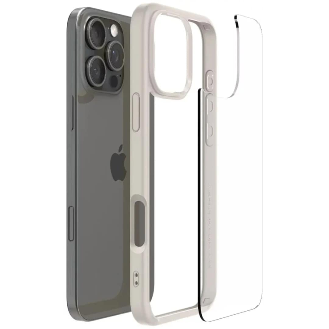 Чехол Spigen Ultra Hybrid для iPhone 16 Pro Max Natural Titanium, Бежевый — фото 2