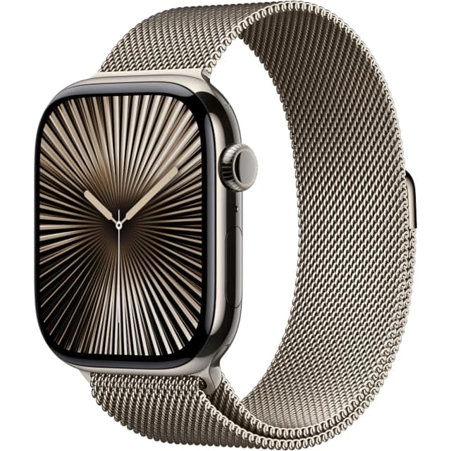 Смарт-часы Apple Watch Series 10 42mm Natural Titanium Case with Natural Milanese Loop, Бежевый