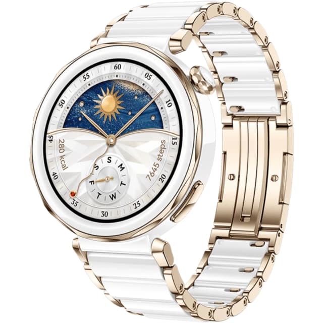 Смарт-часы Huawei Watch GT 5 Pro 42mm White Ceramic, Золотистый
