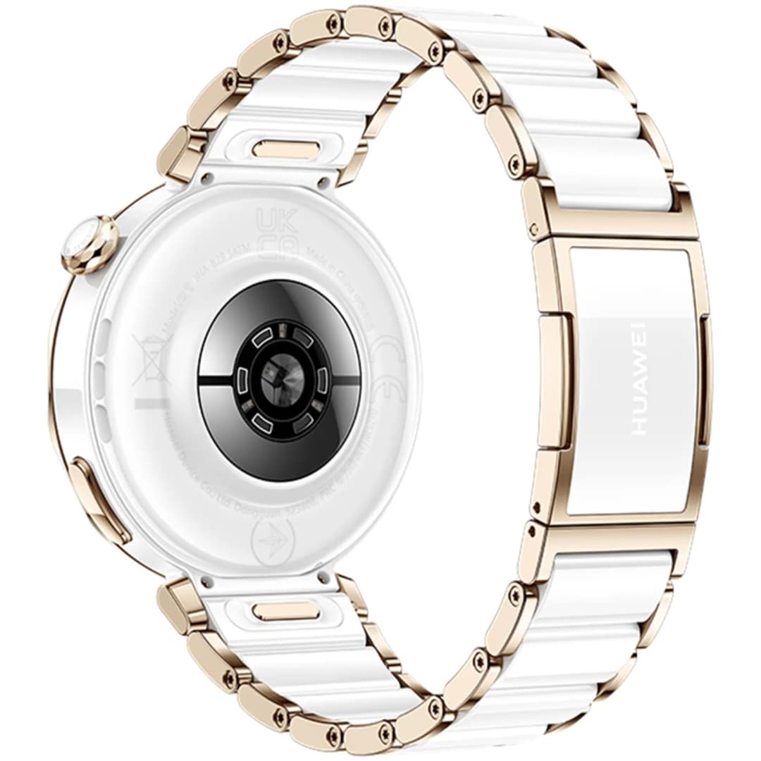 Смарт-часы Huawei Watch GT 5 Pro 42mm White Ceramic, Золотистый — фото 3
