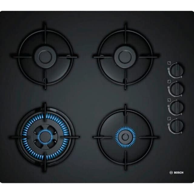 Газовая варочная панель Bosch Serie 2 POH6B6B10 Black, Черный