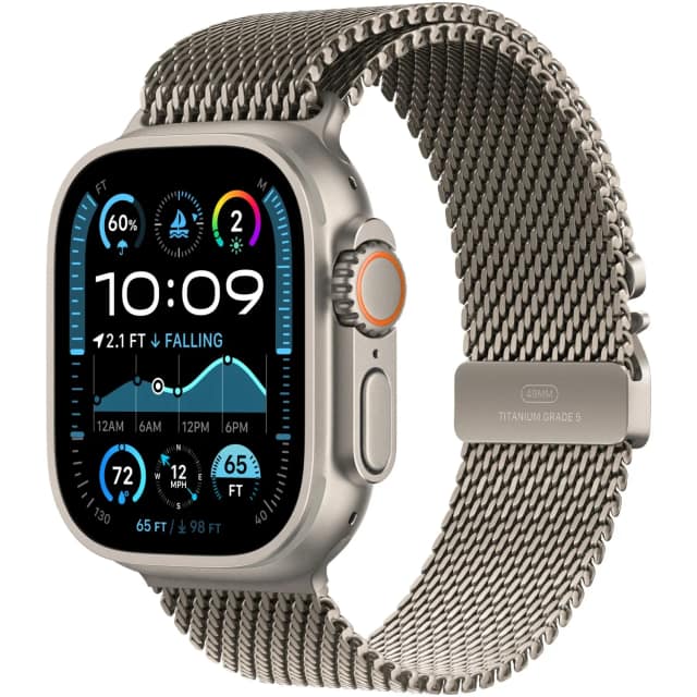 Смарт-часы Apple Watch Ultra 2 49mm Natural Titanium Case with Natural Titanium Milanese Loop L, Бежевый