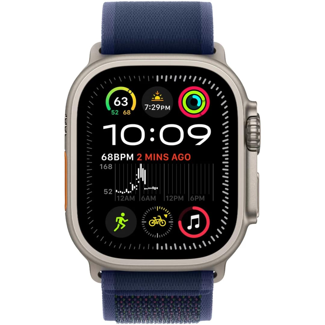 Смарт-часы Apple Watch Ultra 2 49mm Natural Titanium Case with Blue Trail Loop M L, Синий — фото 3