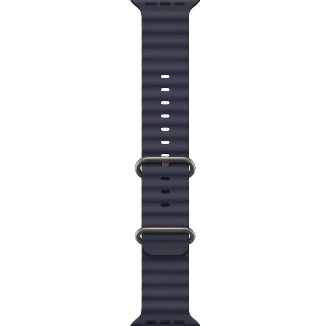 Смарт-часы Apple Watch Ultra 2 49mm Natural Titanium Case with Navy Ocean Band, Тёмно-синий — фото 2