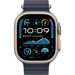 Смарт-часы Apple Watch Ultra 2 49mm Natural Titanium Case with Navy Ocean Band, Тёмно-синий — фото 3