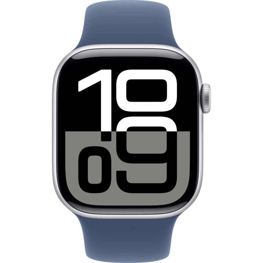 Смарт-часы Apple Watch Series 10 42mm Silver Aluminum Case with Denim Sport Band M L, Серебристый — фото 3