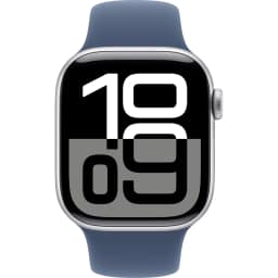 Смарт-часы Apple Watch Series 10 42mm Silver Aluminum Case with Denim Sport Band M L, Серебристый — фото 3