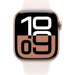 Смарт-часы Apple Watch Series 10 46mm Rose Gold Aluminum Case with Light Blush Sport Band S M, Розовый — фото 3