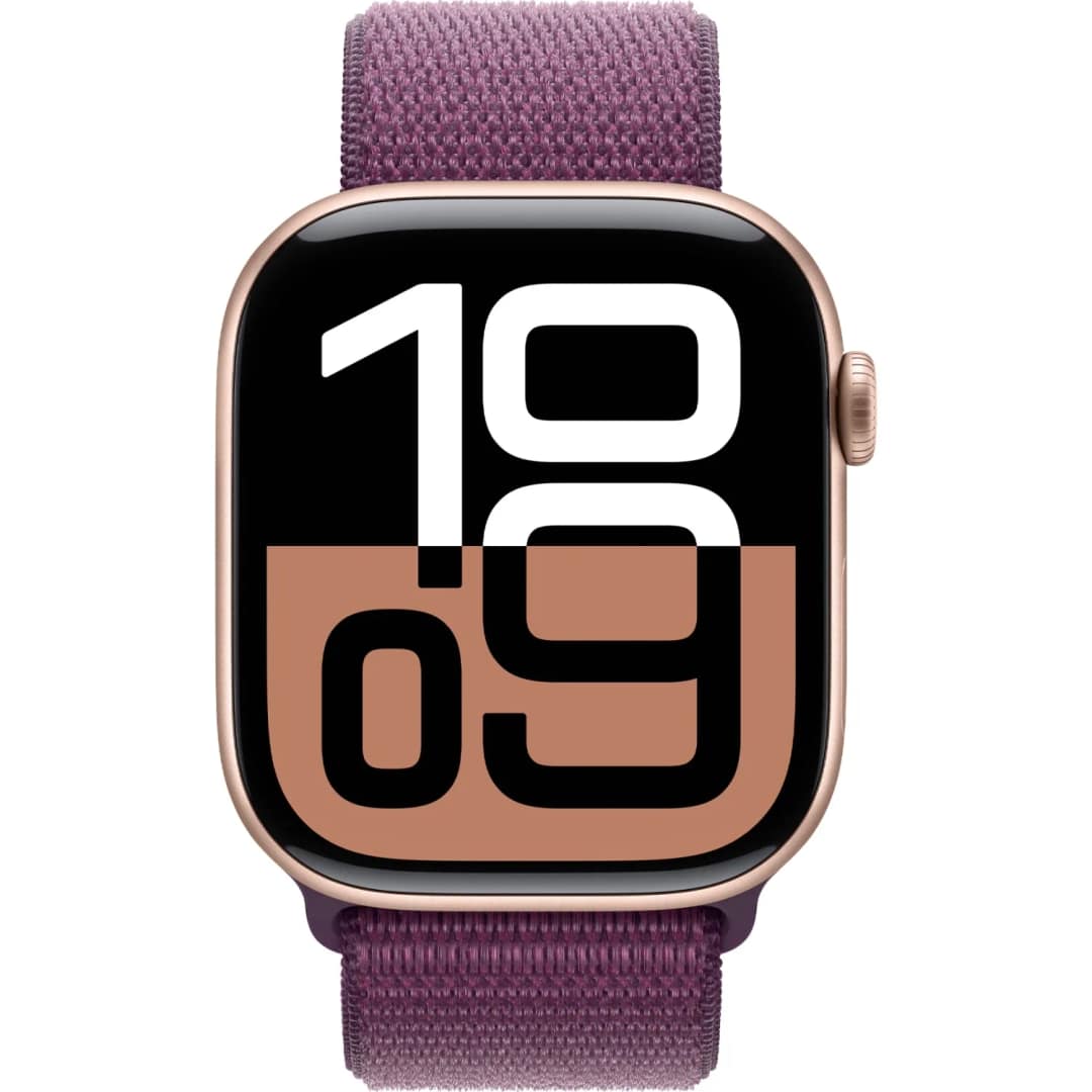 Смарт-часы Apple Watch Series 10 46mm Rose Gold Aluminum Case with Plum Sport Loop, Розовый — фото 3