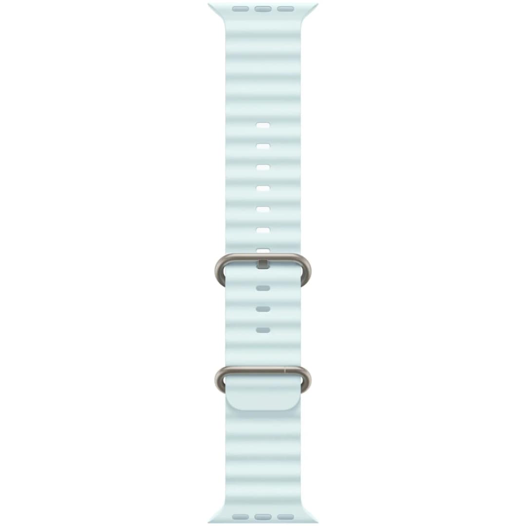 Смарт-часы Apple Watch Ultra 2 49mm Natural Titanium Case with Ice Blue Ocean Band, Голубой — фото 2