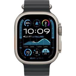 Смарт-часы Apple Watch Ultra 2 49mm Natural Titanium Case with Black Ocean Band, Черный — фото 3
