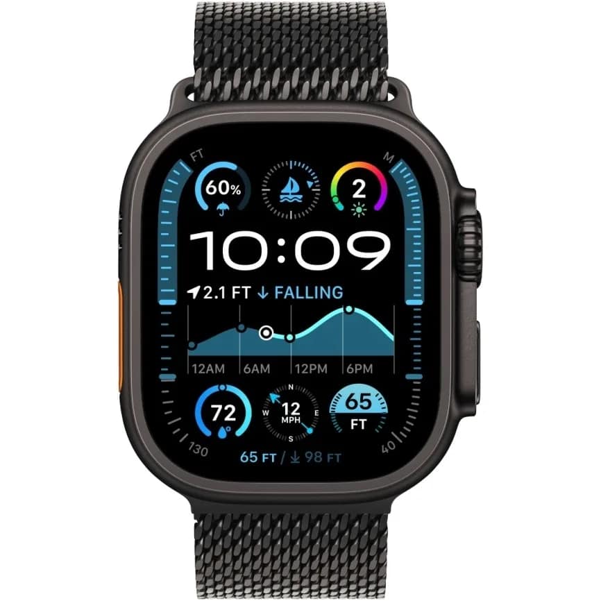 Смарт-часы Apple Watch Ultra 2 49mm Black Titanium Case with Black Titanium Milanese Loop S, Черный — фото 3
