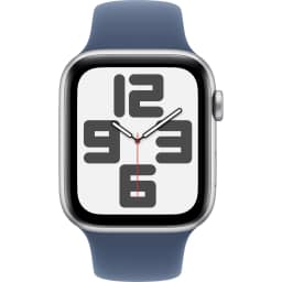 Смарт-часы Apple Watch SE 40mm Silver Aluminium Case with Denim Sport Band M L, Midnight Blue — фото 3