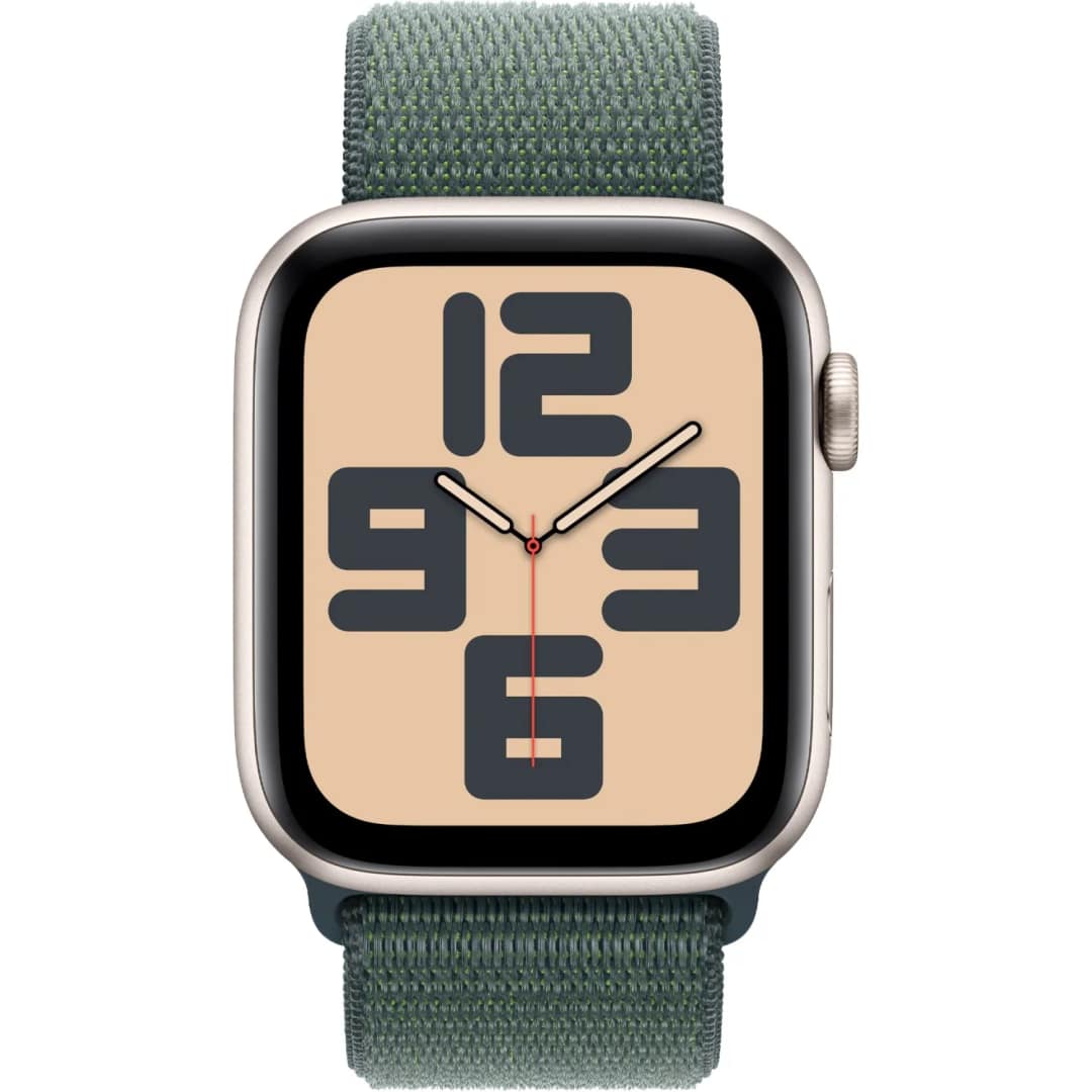 Смарт-часы Apple Watch SE 44mm Starlight Aluminium Case with Lake Sport Loop, Green — фото 3