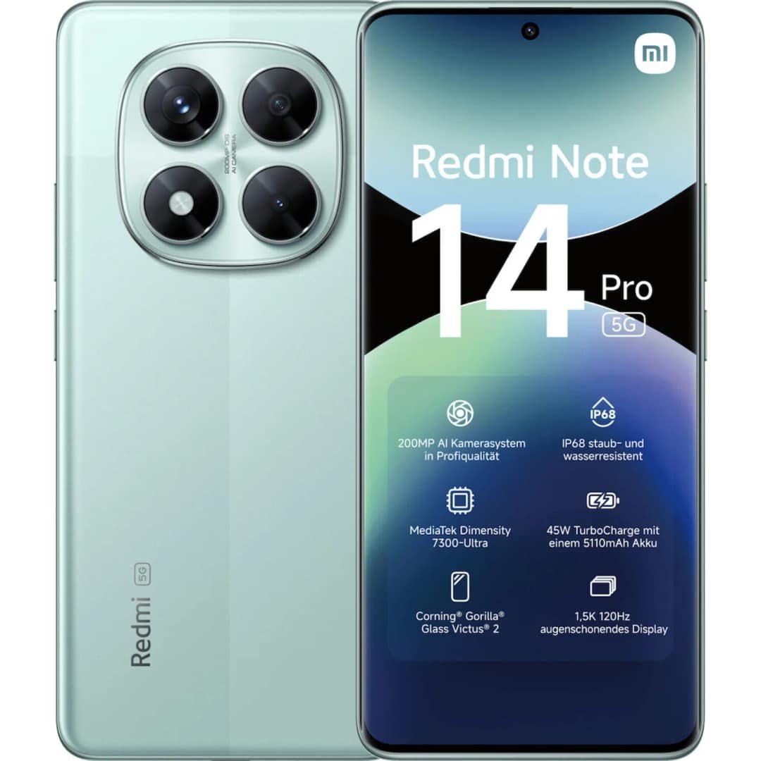Смартфон Xiaomi Redmi Note 14 Pro 5G 12 Global Version, Coral Green — фото 3