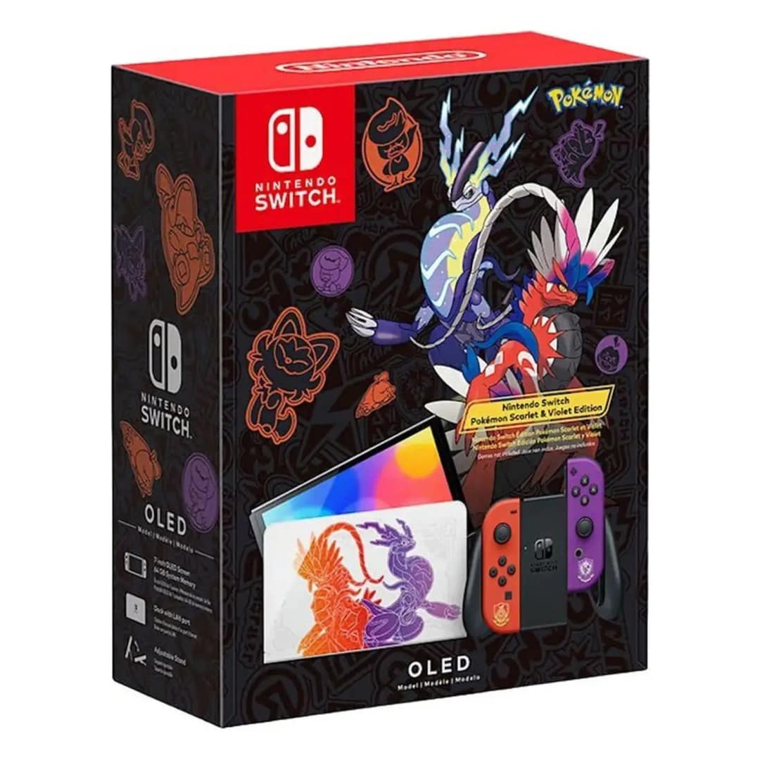 Игровая приставка Nintendo Switch OLED, Pokemon Scarlet &amp; Violet Edition — фото 7