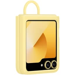 Чехол Samsung Silicone Case with Ring для Galaxy Z Flip6, Yellow — фото 1