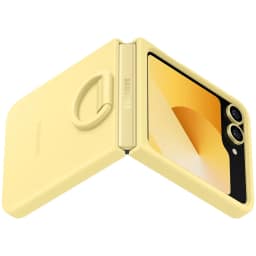 Чехол Samsung Silicone Case with Ring для Galaxy Z Flip6, Yellow — фото 3