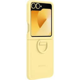 Чехол Samsung Silicone Case with Ring для Galaxy Z Flip6, Yellow — фото 4