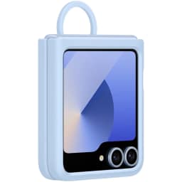 Чехол Samsung Silicone Case with Ring для Galaxy Z Flip6, Light Blue — фото 1