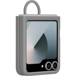 Чехол Samsung Silicone Case with Ring для Galaxy Z Flip6, Gray — фото 1