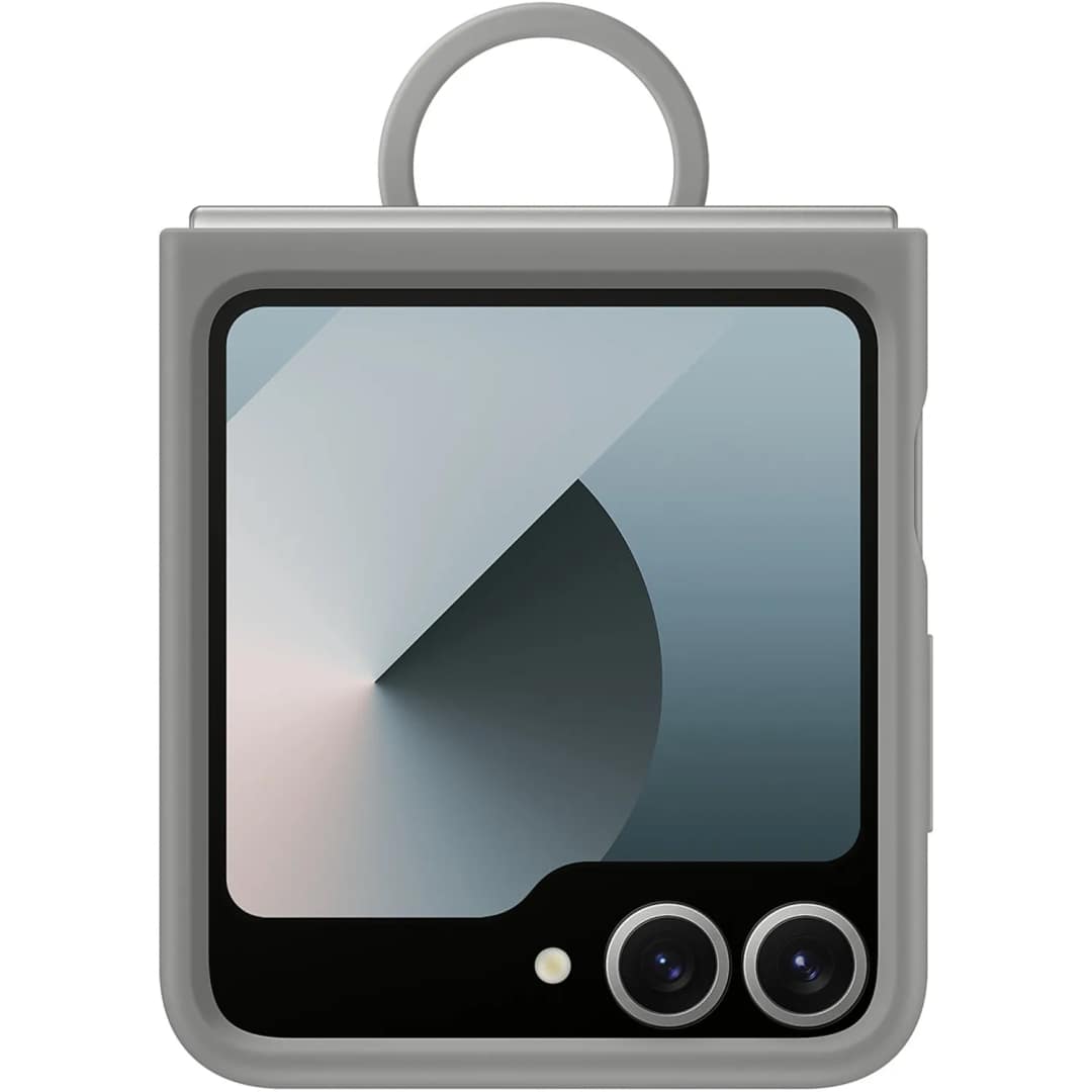 Чехол Samsung Silicone Case with Ring для Galaxy Z Flip6, Gray — фото 4