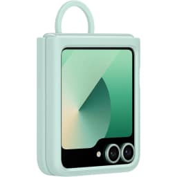 Чехол Samsung Silicone Case with Ring для Galaxy Z Flip6, Mint Green — фото 1