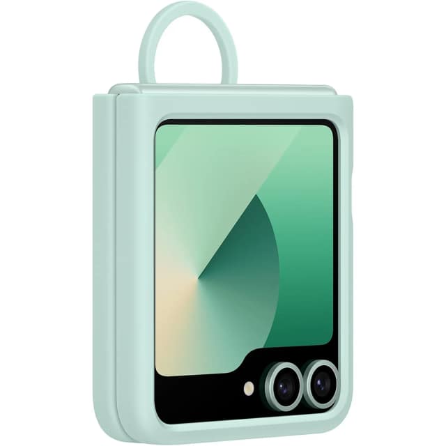 Чехол Samsung Silicone Case with Ring для Galaxy Z Flip6, Mint Green