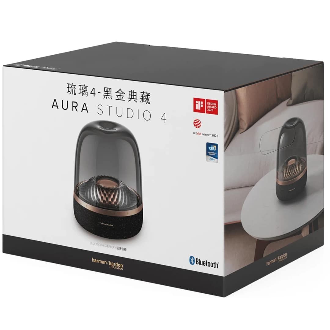 Портативная акустика Harman Kardon Aura Studio 4, Black/Gold — фото 5
