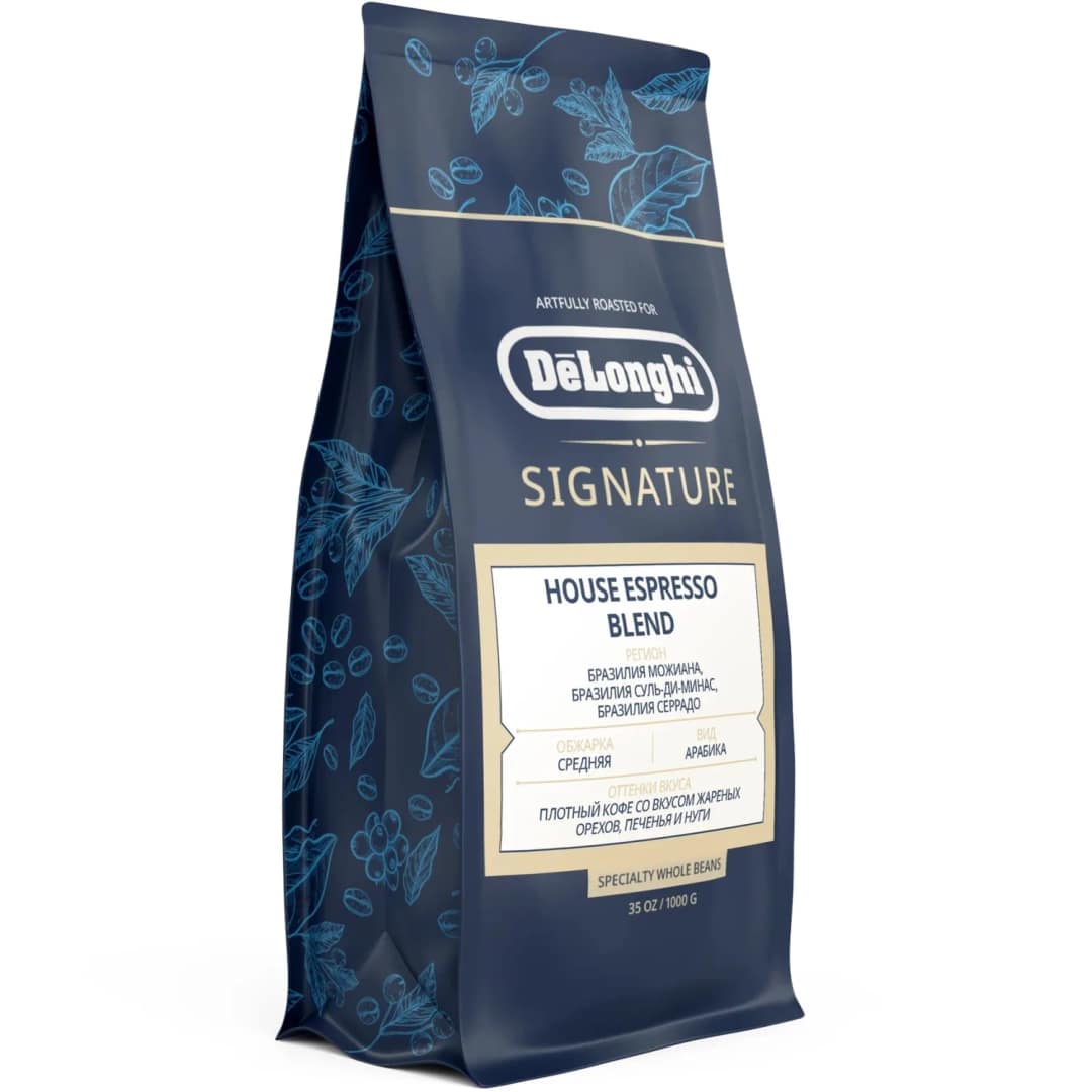 Кофе зерновой DeLonghi House Blend 1 Kg — фото 2