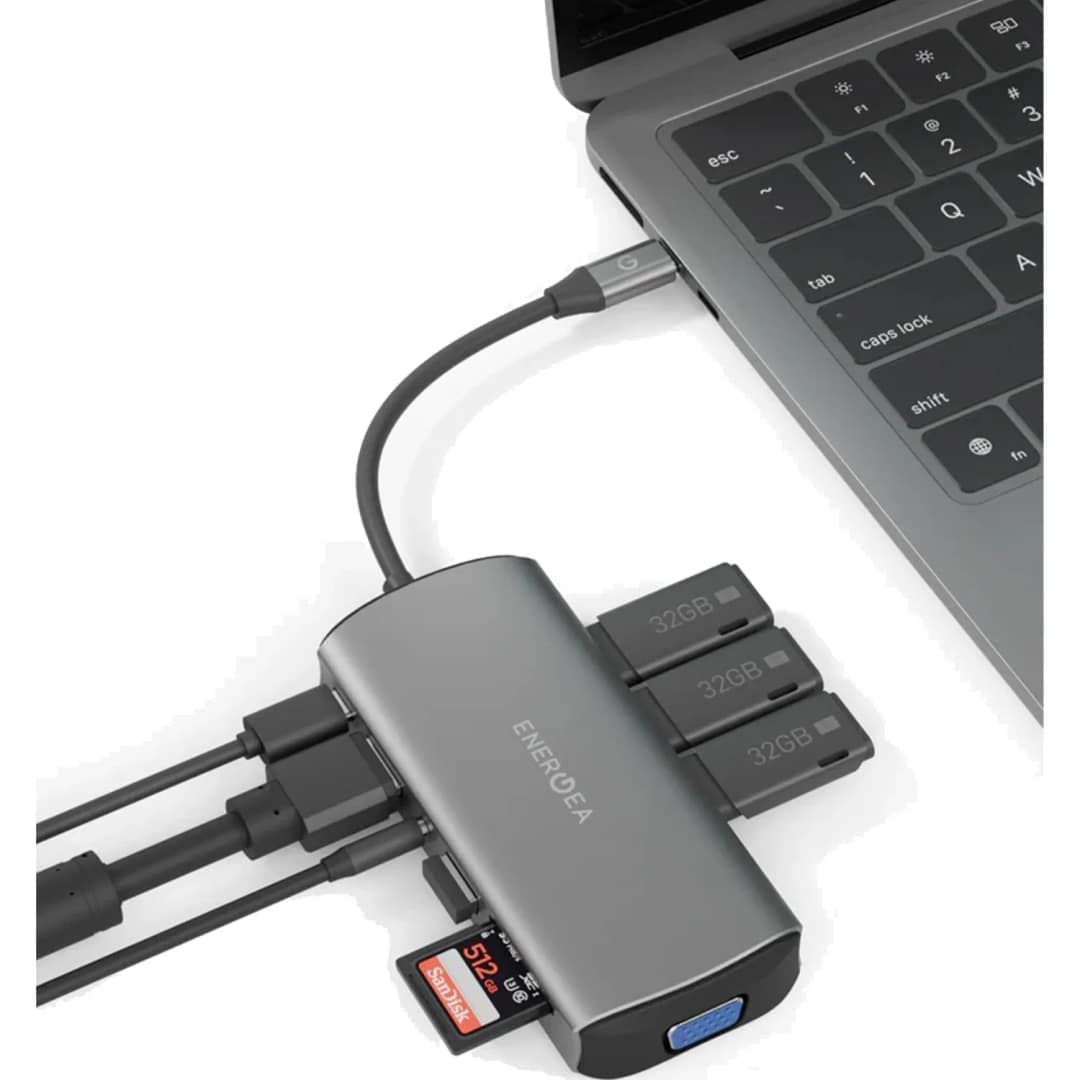 Адаптер EnergEA AluHub Max 100W USB-C Space Gray — фото 2