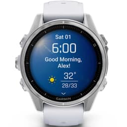 Смарт-часы Garmin Fenix 8 43mm Amoled Silver with Whitestone Silicone Band — фото 2