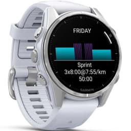 Смарт-часы Garmin Fenix 8 43mm Amoled Silver with Whitestone Silicone Band — фото 3