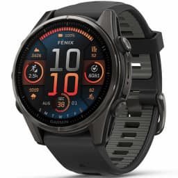 Смарт-часы Garmin Fenix 8 43mm Amoled Sapphire Carbon Gray DLC Titanium with Black Pebble Gray Silicone Band — фото 1