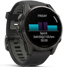 Смарт-часы Garmin Fenix 8 43mm Amoled Sapphire Carbon Gray DLC Titanium with Black Pebble Gray Silicone Band — фото 3